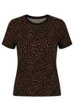Camiseta Zara feminina com barra mullet animal print