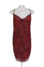 Vestido marina&gabriella feminino em animal print com drapeado e forro