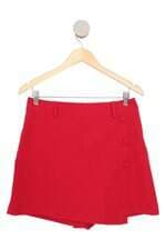 Shorts saia Actbj feminino rosa com aplique