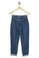 Calça jeans C&A mom azul com barra italiana