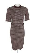 Vestido Zara feminino marrom estampado