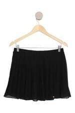 Saia Dzarm feminina preta com plissado