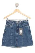 saia jeans You Com feminina azul