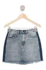 saia jeans You Com feminina azul