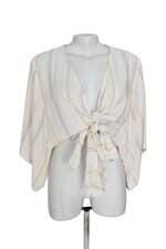 Cropped Shoulder feminino bege