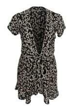 Vestido feminino preto floral
