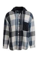 Casaco Manfinity masculino azul com barra mullet