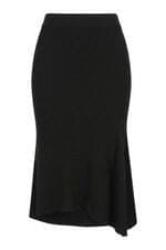Saia Midi Feminina Zara Preta com Fenda Lateral