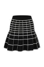 Saia feminina Thelure em tricot preta