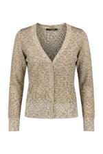 Cardigan Feminino Oh, Boy Estampa Animal Print Dourado