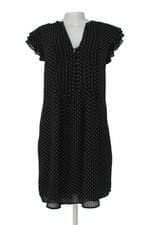 Vestido H&M preto com poás e forro