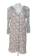 Vestido Maria Garcia off white estampado com forro