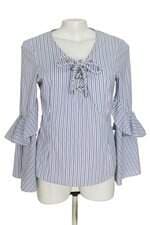 Blusa Manga Longa Le Lis Blanc feminina azul Listrada