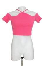 Blusa Cropped Zara feminina rosa