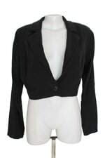Blazer Cropped feminino preto