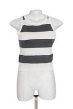 Regata Listrada Elise Feminina Cinza E Branca