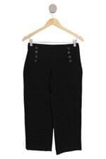 Calça Pantacourt Tommy Hilfiger preta