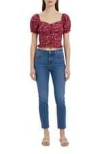 blusa cropped Renner rosa floral