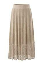 Saia Amaro feminina bege com forro