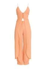 Conjunto duas Peças Túnica e Calça em Viscose Laranja Nati Vozza