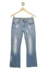 Calça jeans flare feminina azul