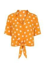 Camisa Renner feminina amarela com poás