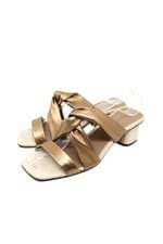 Tamanco Mule Renner feminino dourado