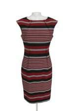 vestido Calvin Klein listrado com forro