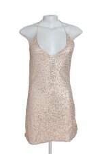 Vestido Zinzane paetê rosa com forro