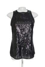 Regata Banana Republic feminina em paetê preta  