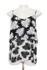 Regata Hering em viscose preta estampada