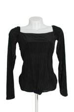 Body Oui feminino preto canelado