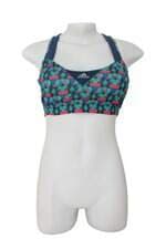 Top esportivo Adidas estampado com bojo e recortes