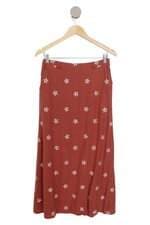 Saia Renner feminina marrom com bordado