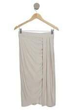 Saia feminina  La Rossi off white com fenda 