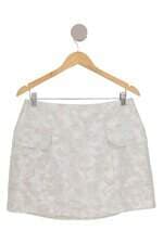 saia em jacquard Renner feminina off white