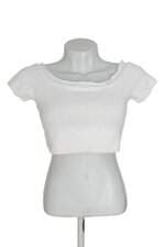 Blusa cropped tricô branca