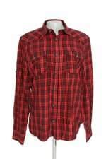 Camisa C&A feminina vermelha xadrez