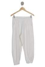 Calça em moletinho Hering off white  feminina 