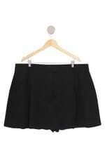 Shorts saia Ashua alfaiataria preto com pregas