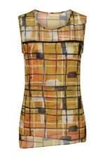 blusa Mara Mac feminina abstrata com babado