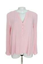 Camisa C&A feminina rosa com barra mullet