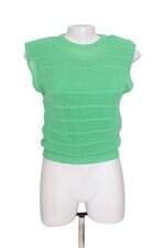 Blusa Tricô Shoulder verde com forro