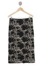 Saia H&M preta com bordado