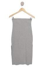 Saia Farm feminina cinza com fenda lateral