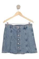 Saia jeans feminina azul