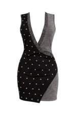 Vestido Preto e Prata com Aplicações John John