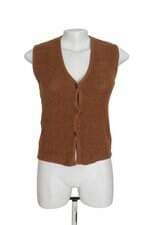 Colete feminino marrom