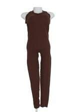 Macacão esportivo feminino marrom com bojo