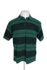 Camisa polo Wolnner masculina verde listrada
